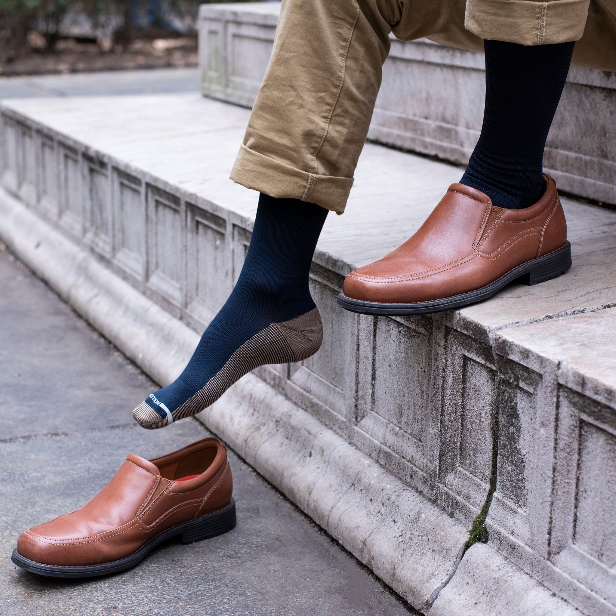 Solid Copper Infused | Knee-High Compression Socks For Men